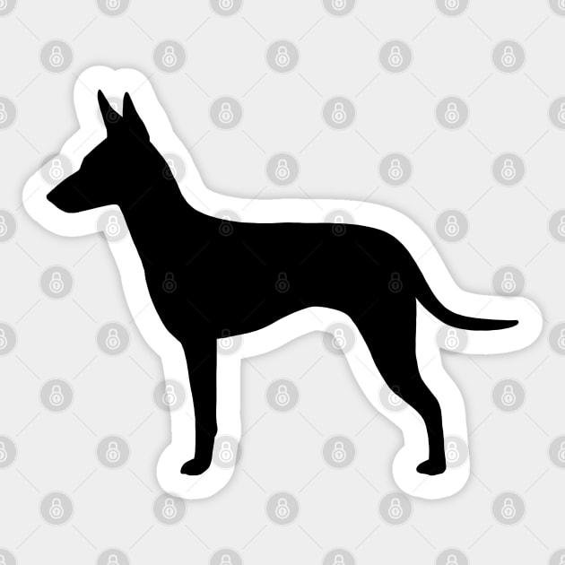 Manchester Terrier Silhouette Sticker by Coffee Squirrel